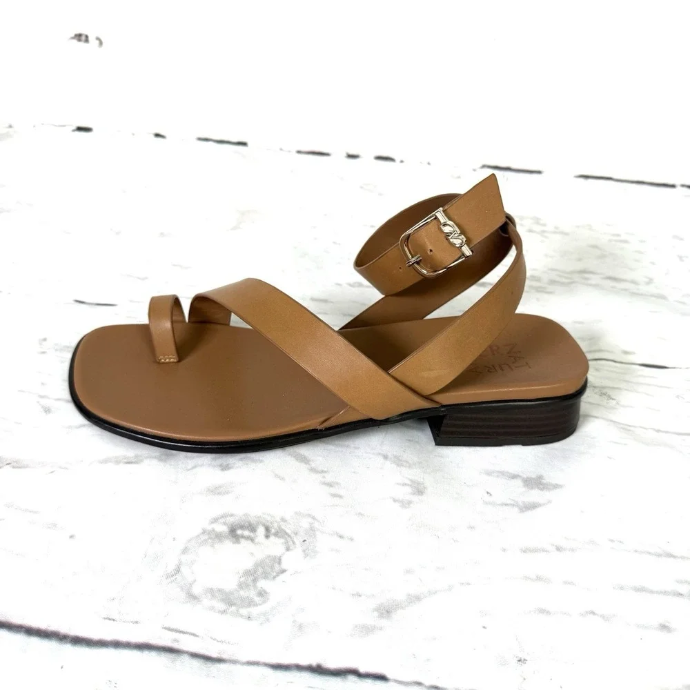 Naturalizer Birch Sandals Women's 9M Brown Ankle Strap Leather Strappy New